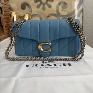 Coach Quilted Bluebell Tabby 26  Shoulder Bag  New With Tags HTF Sold Out